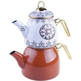 سرویس کتری و قوری قهوه ای رنگ بامبوم مدل لیندا کد B3711